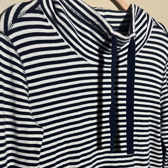 J Crew Navy White Cowl Neck Pullover | Small - Picture 2 of 5